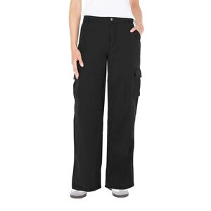 NWT Well Worn Ladies'‎ black Wide Leg Cargo pants 8 10